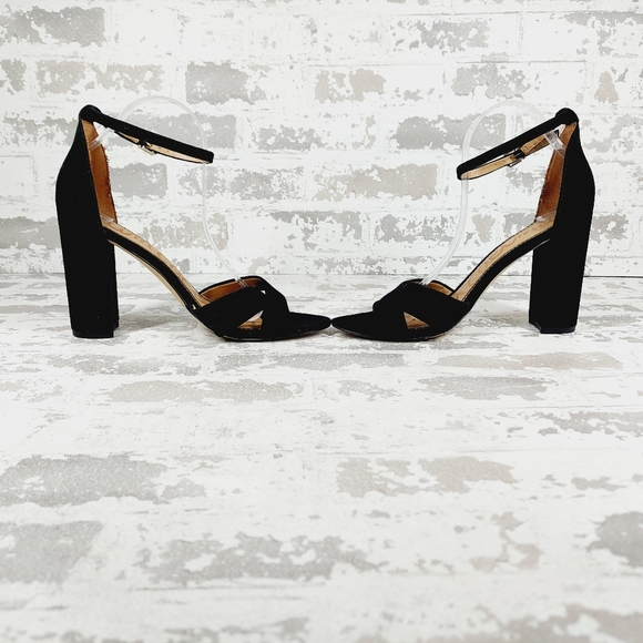 NEW Sam Edelman Yancy Black Heeled Ankle Strap Sandals H263 - Picture 7 of 13